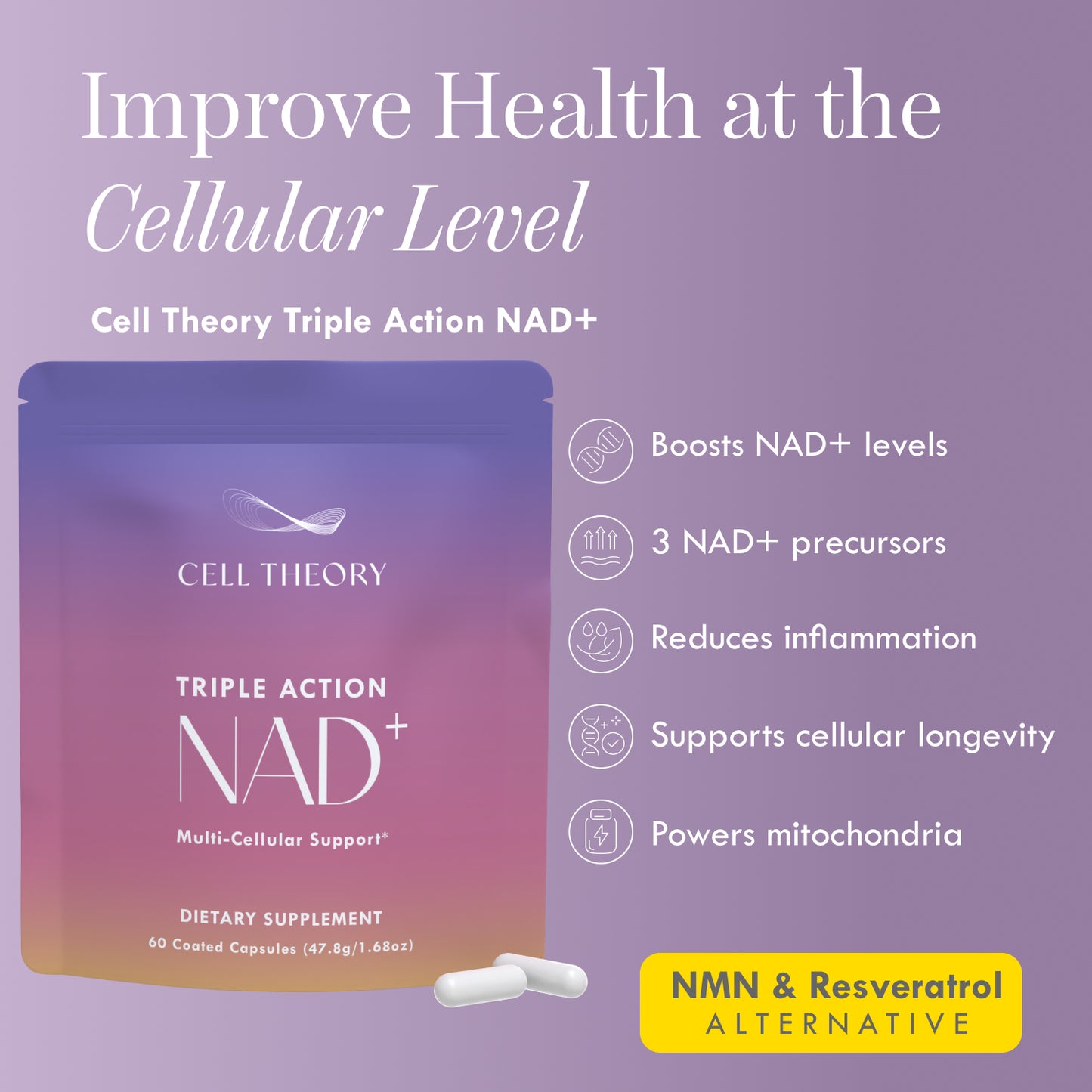 Cell Theory Sample 10-in-1 Energy System Liposomal NAD+ Supplement